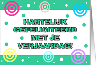 Dutch - Happy Birthday card