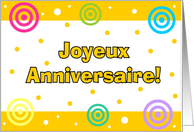 French - Happy Birthday card