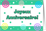 French - Happy Birthday card