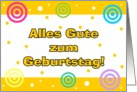 German - Happy Birthday card