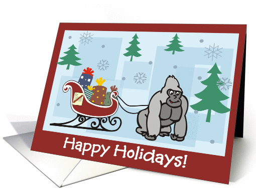 Christmas - Santa's Sleigh Repo Gorilla card (702352)