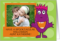 Happy Halloween Aunty - Photo Card