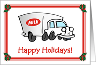 Christmas Milk Delivery Truck card