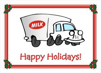 Christmas Milk Delivery Truck
