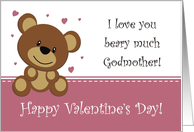 Bear Valentine - Godmother card