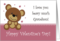 Bear Valentine - Grandson card