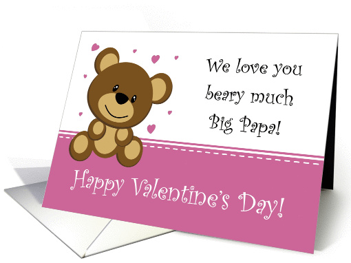 Cute Bear Valentine - Big Papa card (897318)