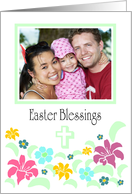 Easter Blessings Cross - Photo Card