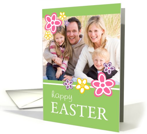 Happy Easter - Flower Photo card (904176)