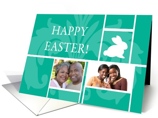 Teal Easter Floral - Photo card (904187)