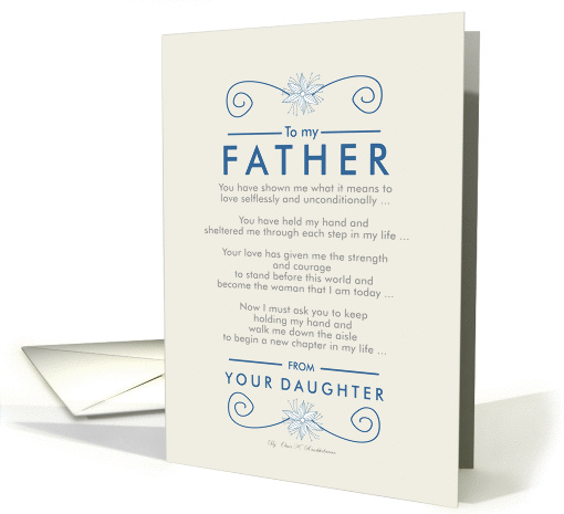 To My Father - Walk me down the Aisle card (934631)
