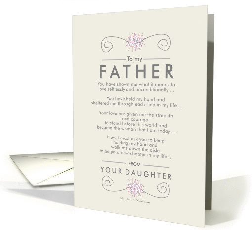 To My Father -Wlak me Down the Aisle card (934632)