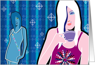 Drinking Tea card