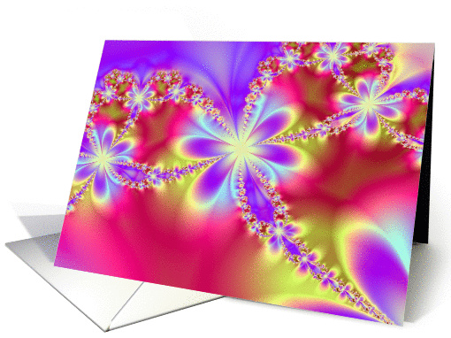 Purple Flower Fractal card (97616)