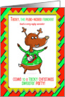 Tacky Christmas Sweater Party - Humor Reindeer card