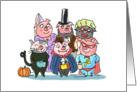 Halloween Piggies Humor card