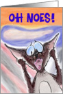Siamese Cat Belated Birthday Humor card