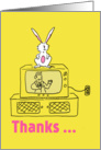 Thanks Rabbit Ears Humor card