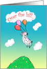 Over the Hill Birthday Cute Sheep Humor card