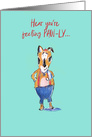 Dog get well humorous card