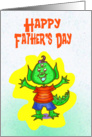 Happy Father’s Day from Child- Humor -Cute Little Monster card