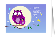 Mother’s Day Cute Owls - Mama Owl and Baby Owl card