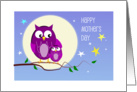 Mother’s Day Cute Owls - Mama Owl and Baby Owl card