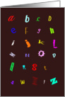 Alphabet Card - Missing You Humor - Miss U card