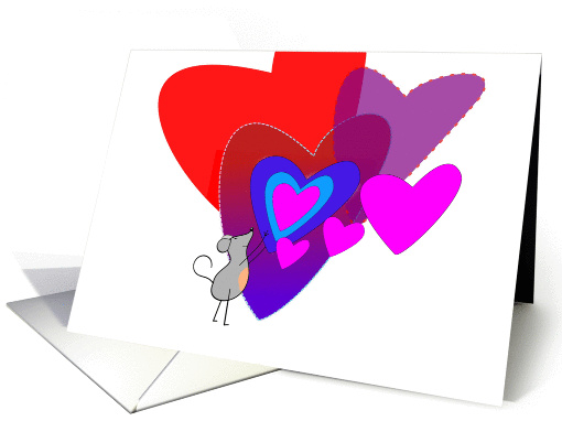 Mouse Hearts - Valentine Humor card (1011143)