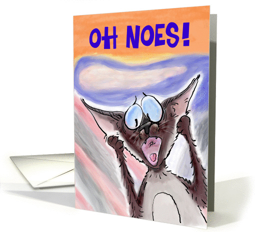 Siamese Cat Belated Birthday Humor card (1041557)