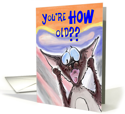 Siamese Cat Birthday Humor - You're HOW Old? card (1042433)
