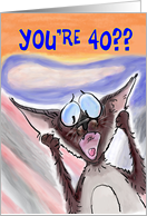 Siamese Cat Birthday Humor - You’re 40? card