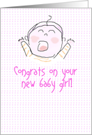 Congratulations New Baby Girl card