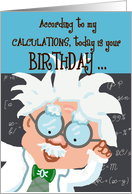 Happy Birthday Humor - Genius card