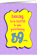 39th Birthday Humor 39 Again card