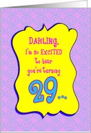 Birthday Humor - 29 Again card