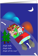 Santa Road Trip - Happy Holidays card