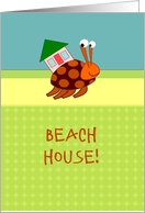 Cute Hermit Crab - Beach House Invitation card