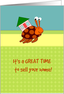 Cute Hermit Crab - great time to sell your home - for realtors card