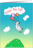 Over the Hill Birthday Cute Sheep Humor card