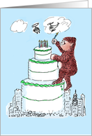 Birthday Humor - Gorilla Birthday Cake card