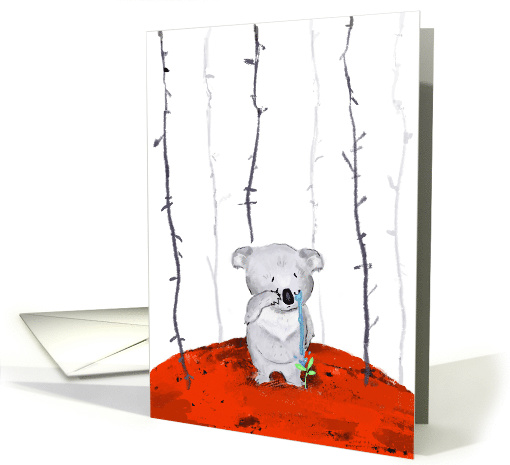 Crying Koala Earth Day card (1602386)