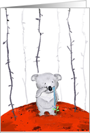 Crying Koala Earth Day card