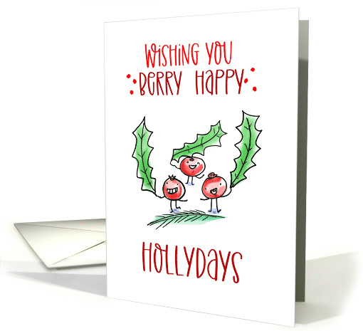 Happy Holly Days holiday greeting card (1749390)