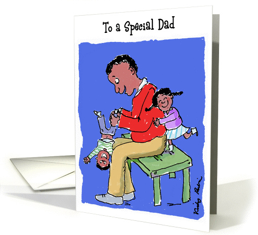 Happy Father's Day - Black, Multicultural card (716683)