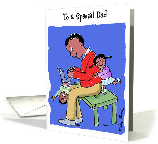 Happy Father's Day - Black, Multicultural card (716683)