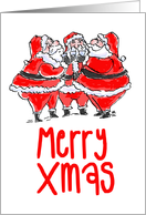 Christmas Humor-happy holidays humor-Santa Claus Party of Ho card