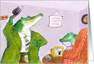 Home Sweet Home - cute alligators card