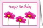 Happy Birthday Pink Floral Card