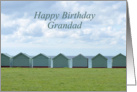 Beach Huts Birthday Card for Grandad card